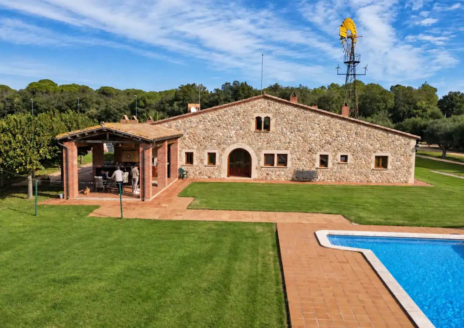 Jardí de Finca rústica en venda en Vilobí d'Onyar amb Jardí privat, Terrassa i Piscina