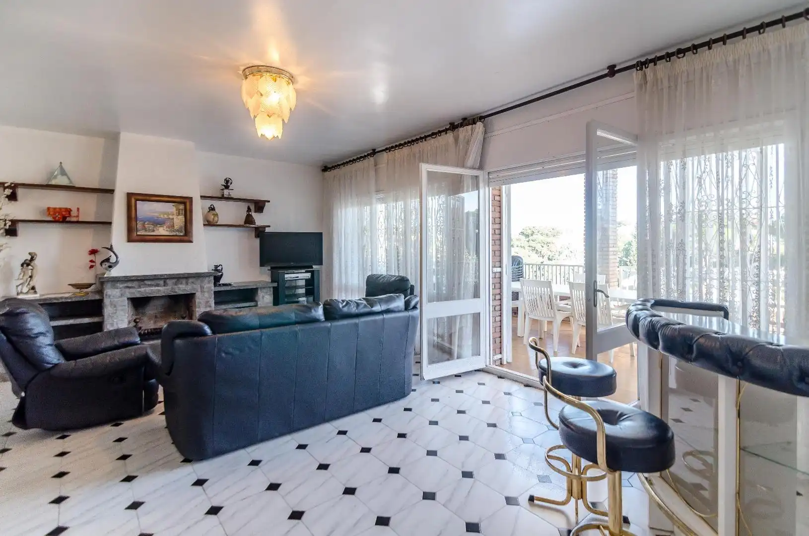 Sala de estar de Casa o chalet en venta en Lloret de Mar con Piscina y Horno