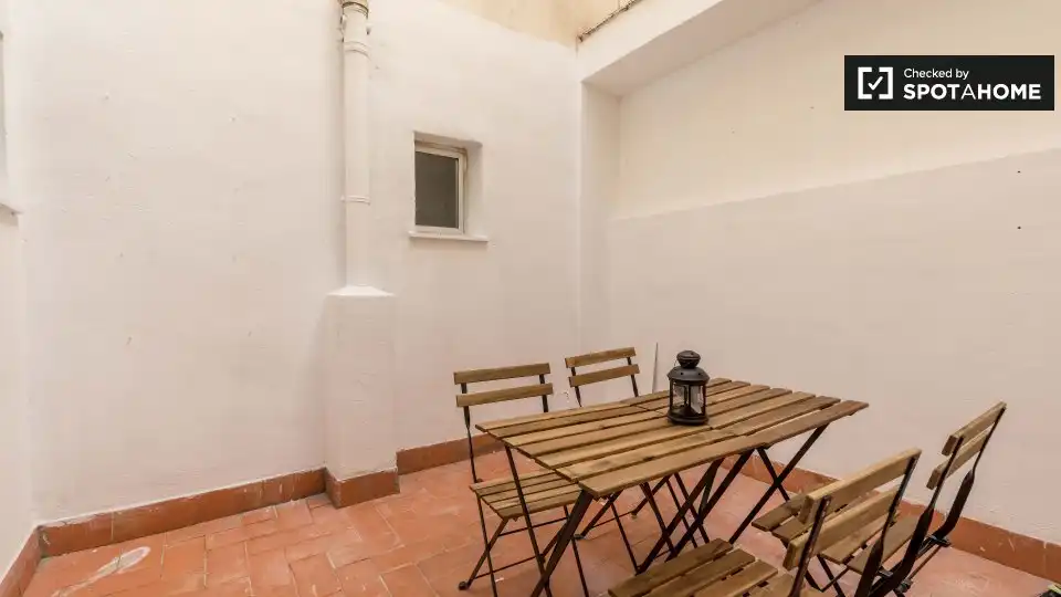 Terraza de Piso de alquiler en Valencia con Aire acondicionado, Calefacción y Amueblado