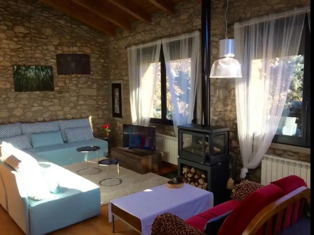 Sala de estar de Casa o chalet de alquiler en Alàs I Cerc con Jardín privado, Parquet y Terraza