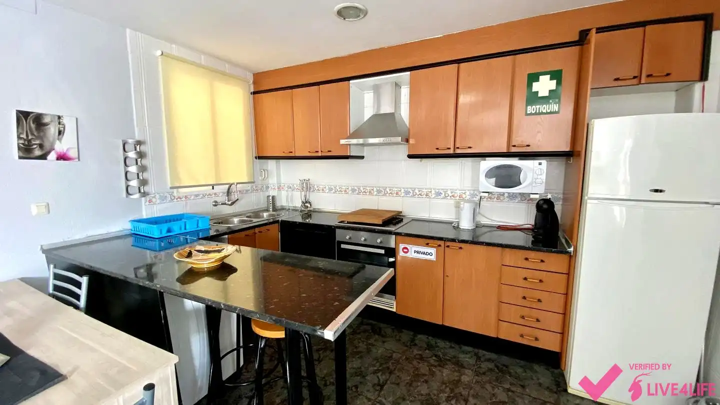 Kitchen of Attic for rent in Valencia  with Air Conditioner, Terrace and Furnished