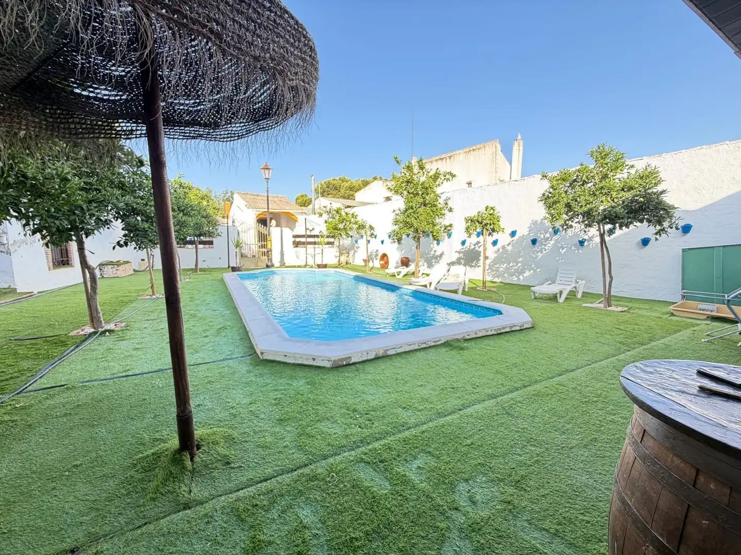 Piscina de Finca rústica en venda en Alameda amb Jardí privat, Piscina i Moblat