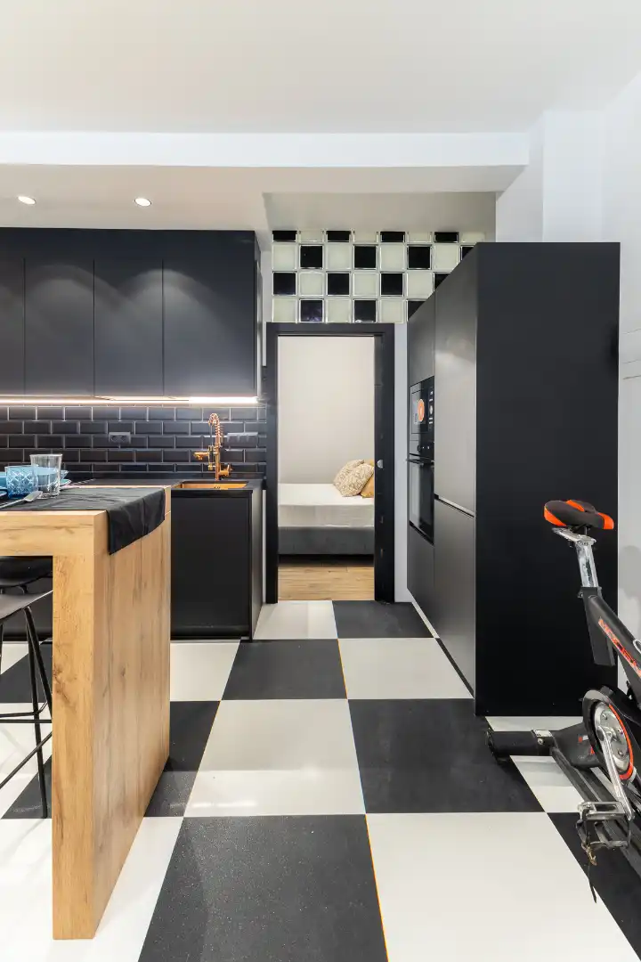 Cocina de Apartamento de alquiler en Madrid con Aire acondicionado, Calefacción y Amueblado