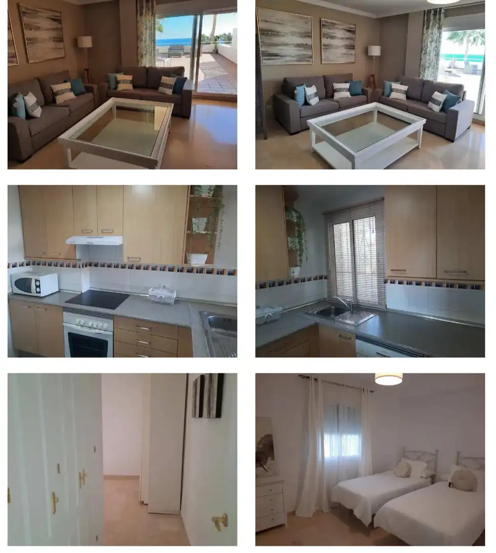 Cocina de Apartamento de alquiler en Estepona con Aire acondicionado, Terraza y Piscina