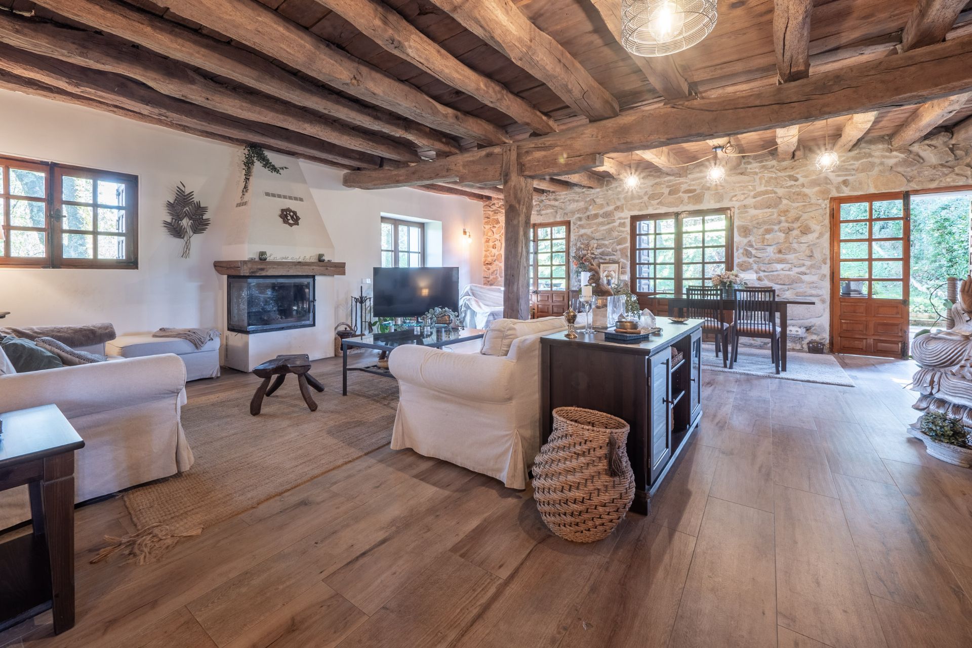 Living room of Country house for sale in Oiartzun  with Heating, Private garden and Parquet flooring