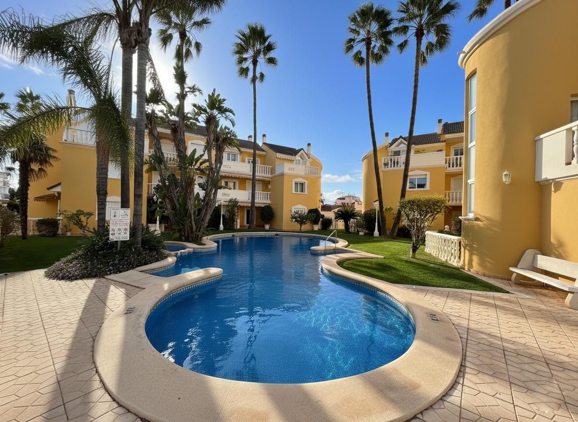 Vista exterior de Casa adosada en venta en Dénia con Aire acondicionado, Calefacción y Jardín privado