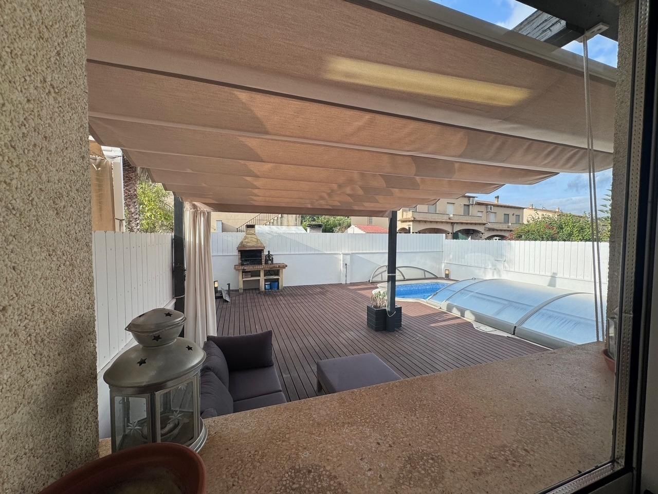 Terrace of Single-family semi-detached for sale in La Pobla de Montornès    with Heating, Private garden and Terrace