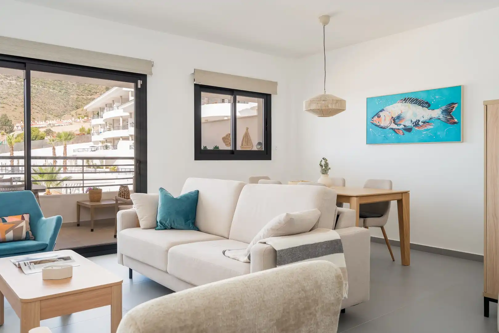 Sala de estar de Dúplex en venta en Benalmádena con Terraza