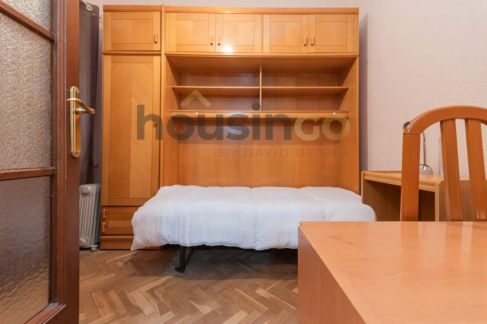 Bedroom of Flat for rent in Madrid  with Heating, Parquet flooring and Furnished