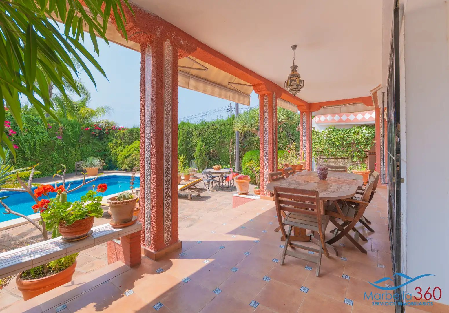 Terraza de Casa o chalet en venta en Marbella con Aire acondicionado, Jardín privado y Terraza