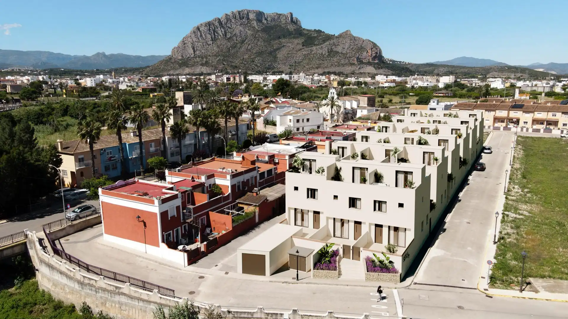 Vista exterior de Casa adosada en venta en Els Poblets con Aire acondicionado, Terraza y Trastero