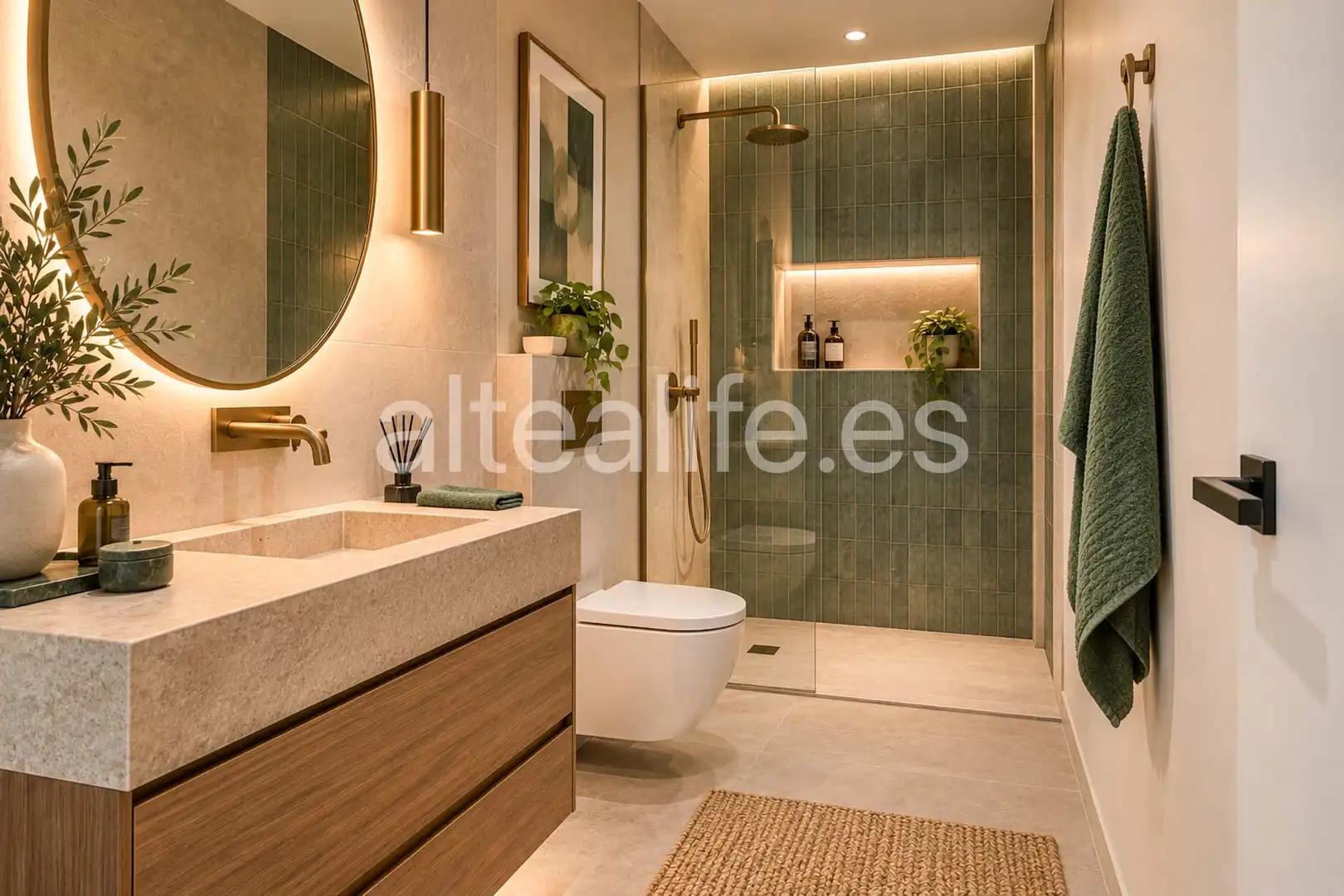 Baño de Casa o chalet en venta en La Nucia con Aire acondicionado, Calefacción y Jardín privado