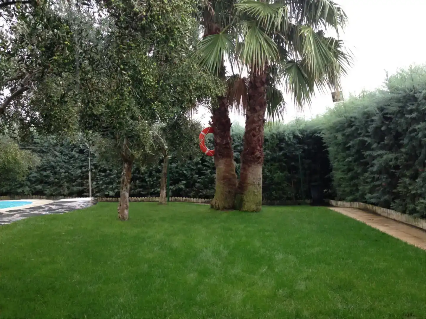 Garten von Wohnung zur Miete in Valverde de Leganés mit Klimaanlage, Privatgarten und Schwimmbad