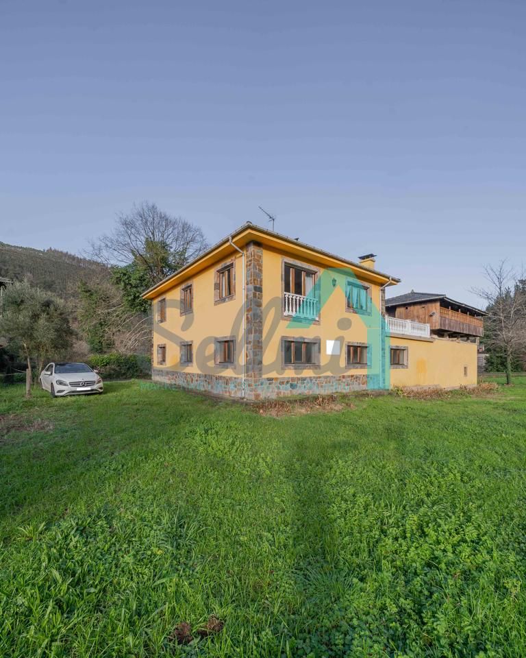 Vista exterior de Casa o xalet en venda en Tineo amb Calefacció, Jardí privat i Terrassa