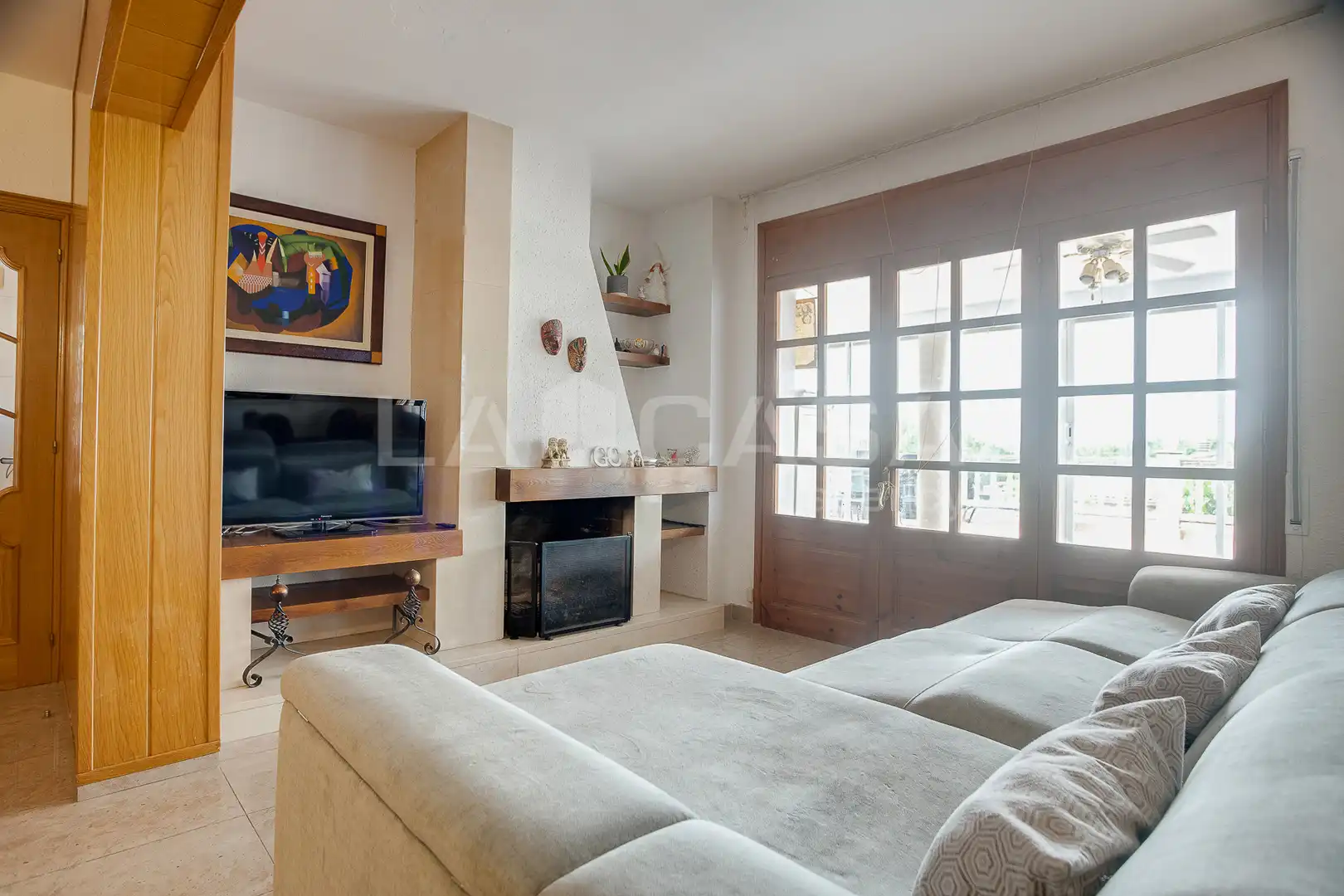 Sala d'estar de Casa o xalet en venda en Lliçà d'Amunt amb Calefacció, Terrassa i Balcó
