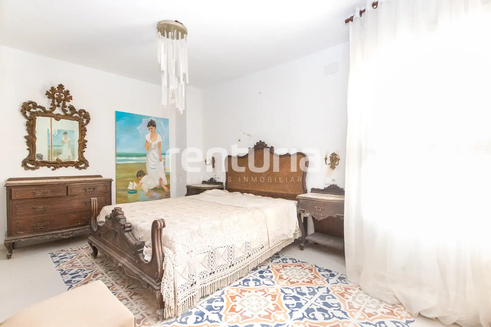 Schlafzimmer von Dachboden zum Verkauf in La Font de la Figuera mit Terrasse und Balkon