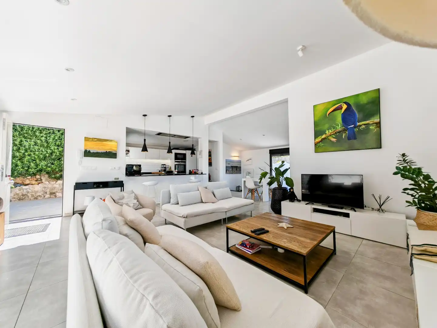 Living room of Houses for sale in Dénia  with Air Conditioner, Private garden and Terrace