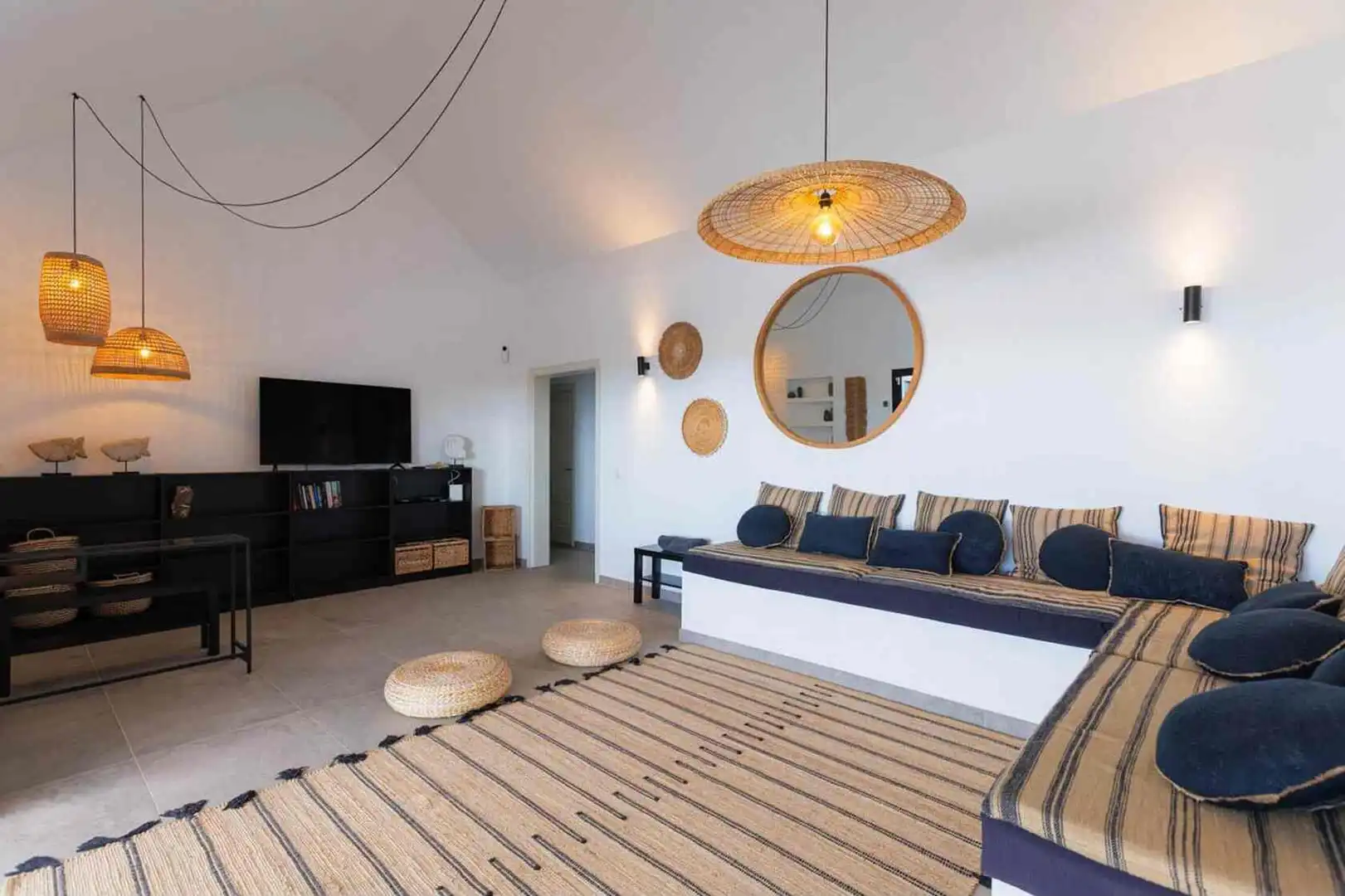 Sala d'estar de Casa o xalet en venda en La Oliva amb Jardí privat, Terrassa i Traster
