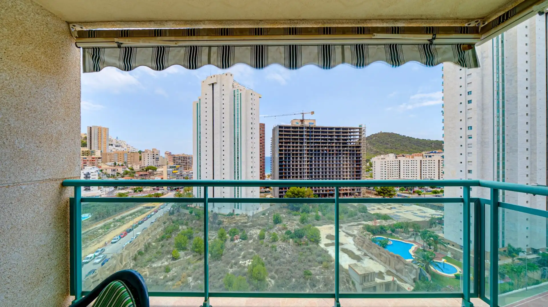 Dormitori de Apartament de lloguer en Villajoyosa / La Vila Joiosa amb Aire condicionat, Jardí privat i Terrassa
