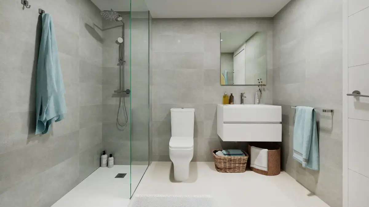 Baño de Ático en venta en Estepona con Aire acondicionado, Jardín privado y Trastero