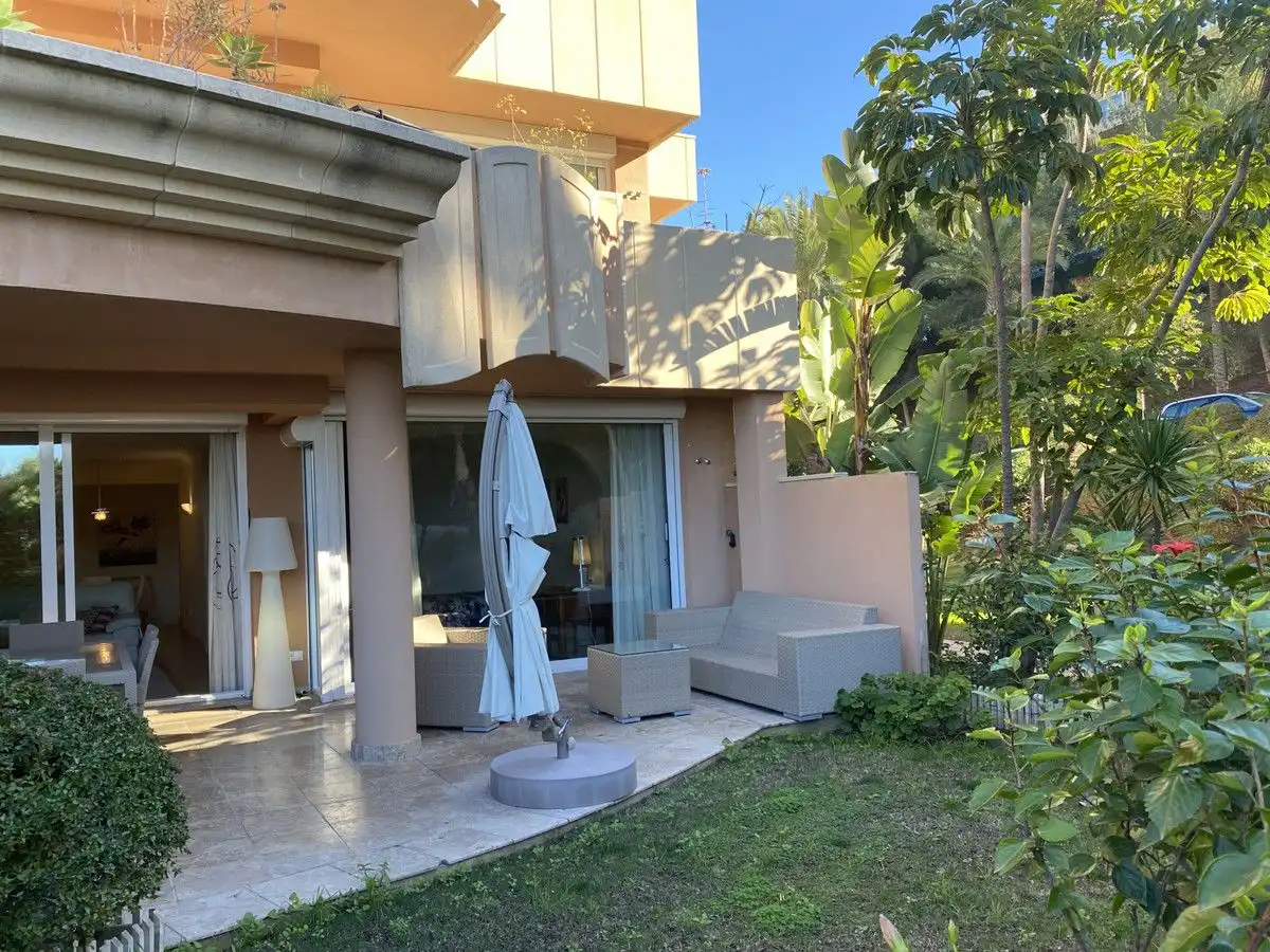 Jardín de Planta baja de alquiler en Marbella con Aire acondicionado, Calefacción y Terraza