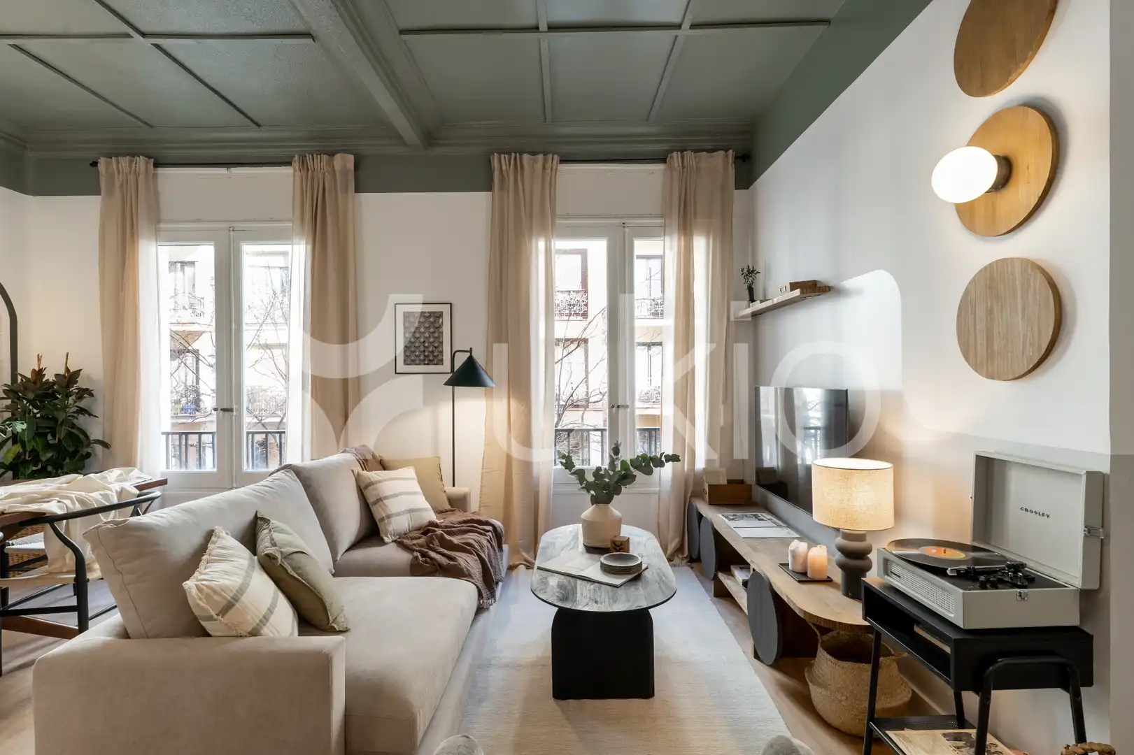Sala de estar de Apartamento de alquiler en Madrid con Aire acondicionado, Calefacción y Amueblado