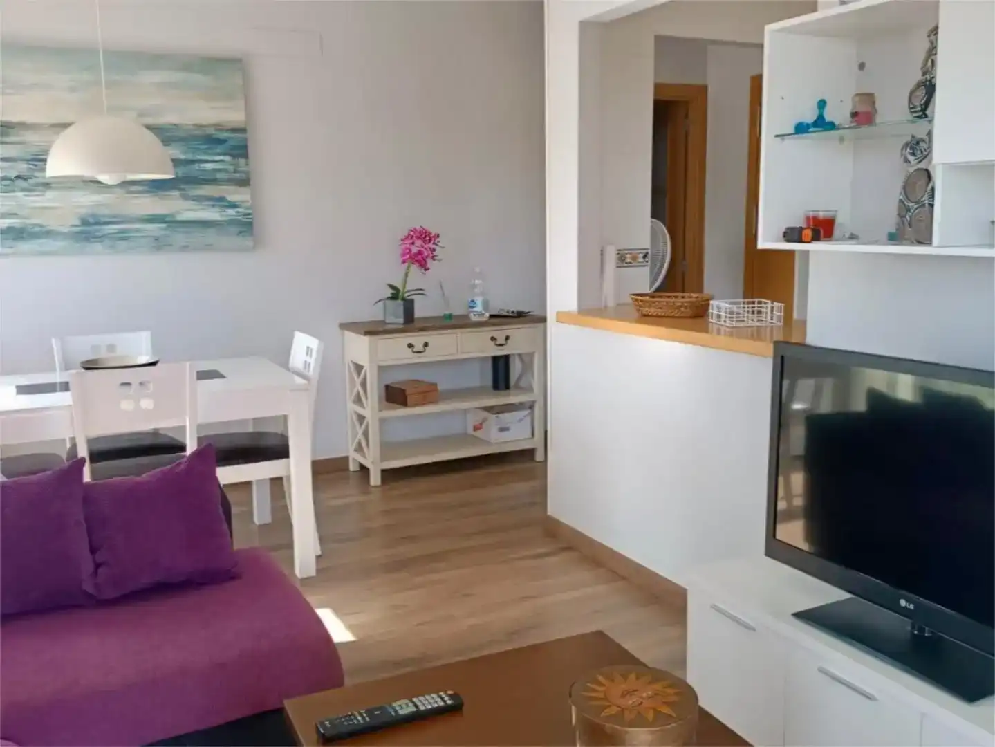 Sala d'estar de Pis de lloguer en El Ejido amb Jardí privat, Parquet i Traster