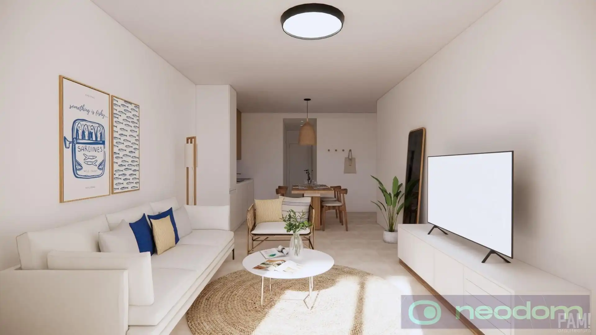 Living room of Flat for sale in Pilar de la Horadada  with Air Conditioner, Terrace and Swimming Pool