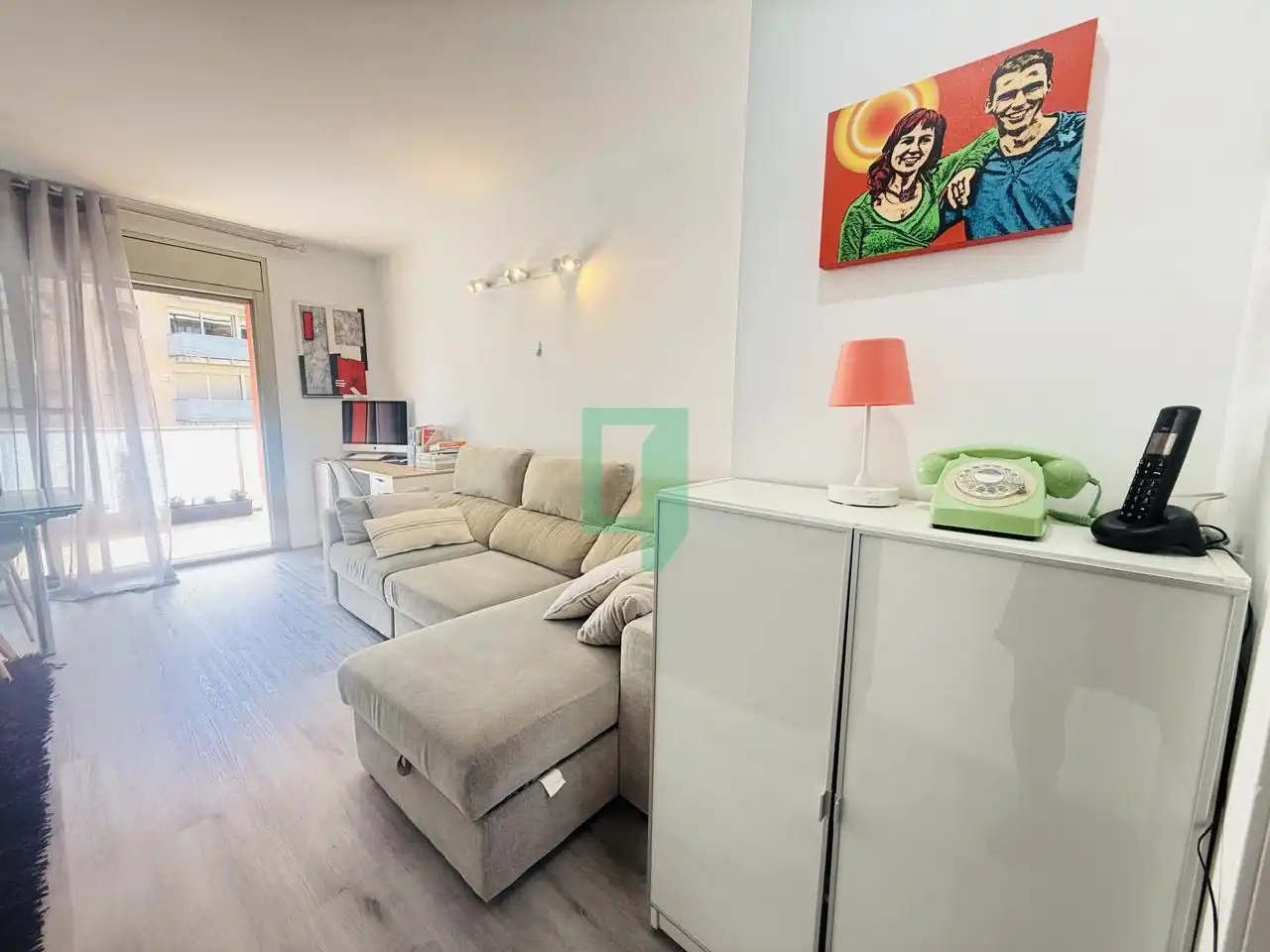 Sala de estar de Piso en venta en Badalona con Aire acondicionado, Calefacción y Balcón