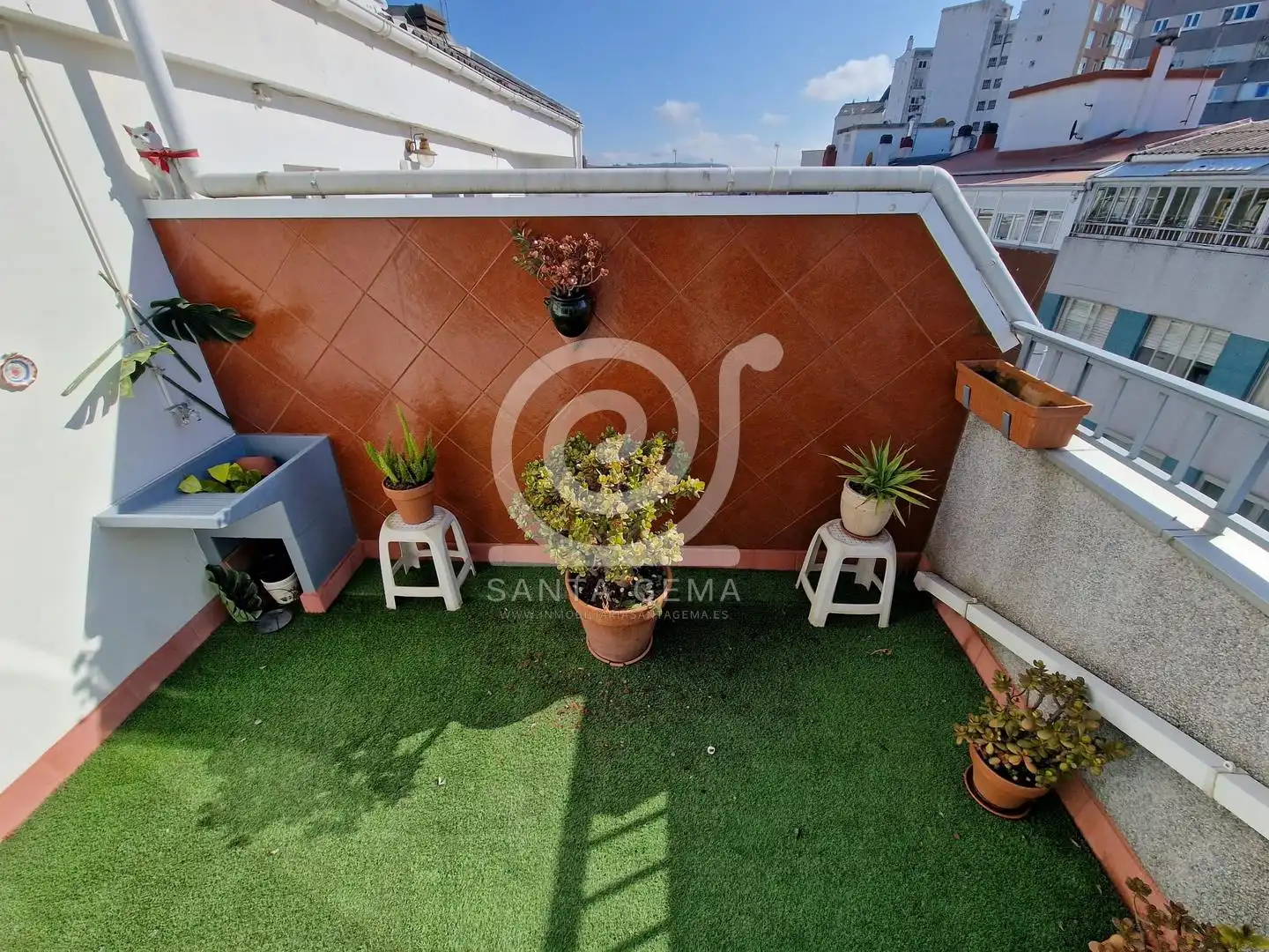 Terrace of Flat for sale in A Coruña Capital   with Heating, Terrace and Furnished
