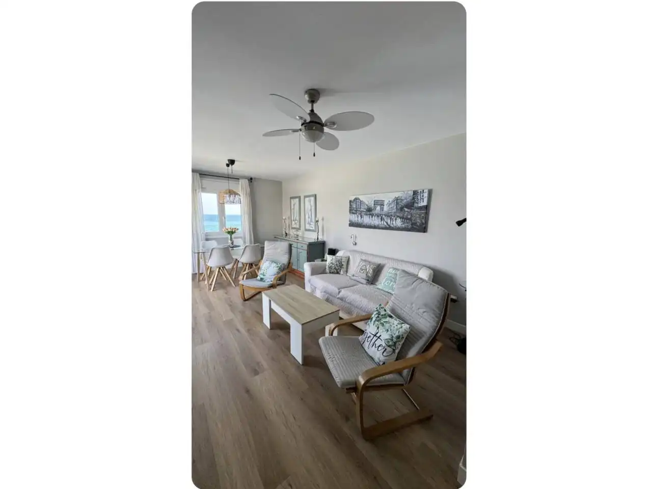 Living room of Flat for rent in Roquetas de Mar  with Air Conditioner, Terrace and Furnished