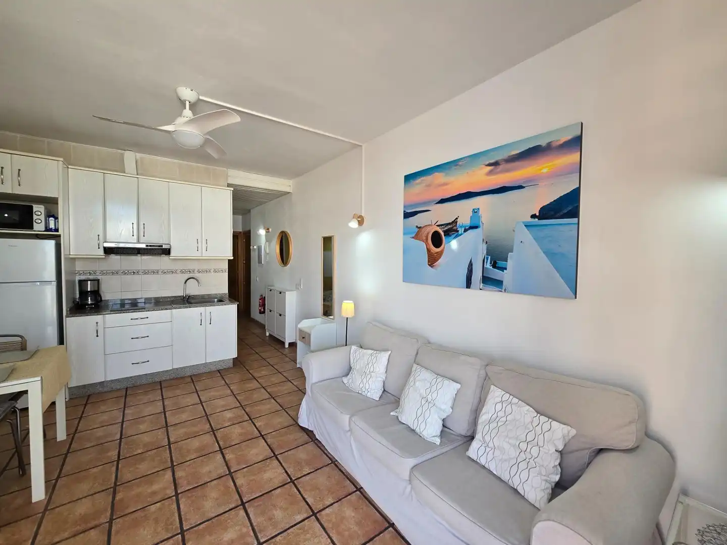 Sala de estar de Apartamento de alquiler en Mogán con Aire acondicionado, Amueblado y Balcón