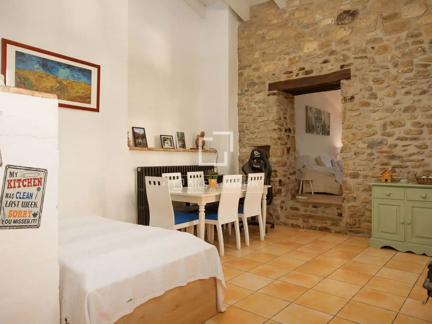 Comedor de Finca rústica en venta en Santa Pau con Jardín privado, Terraza y Trastero