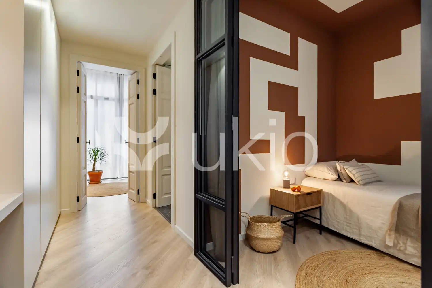 Habitación de Apartamento de alquiler en Barcelona con Aire acondicionado, Amueblado y Horno
