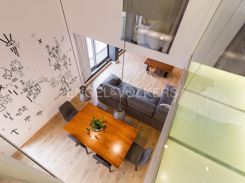 Living room of Attic for sale in  Valencia Capital  with Air Conditioner, Heating and Private garden
