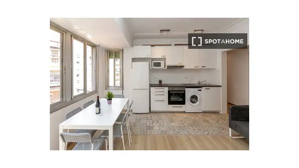 Cocina de Piso de alquiler en Barcelona con Aire acondicionado, Calefacción y Amueblado