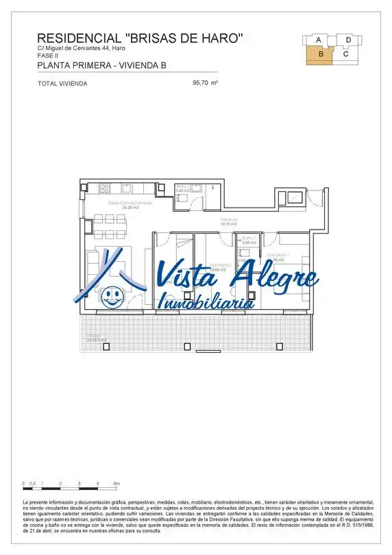 Piso en venta en Haro con Calefacción, Parquet y Terraza