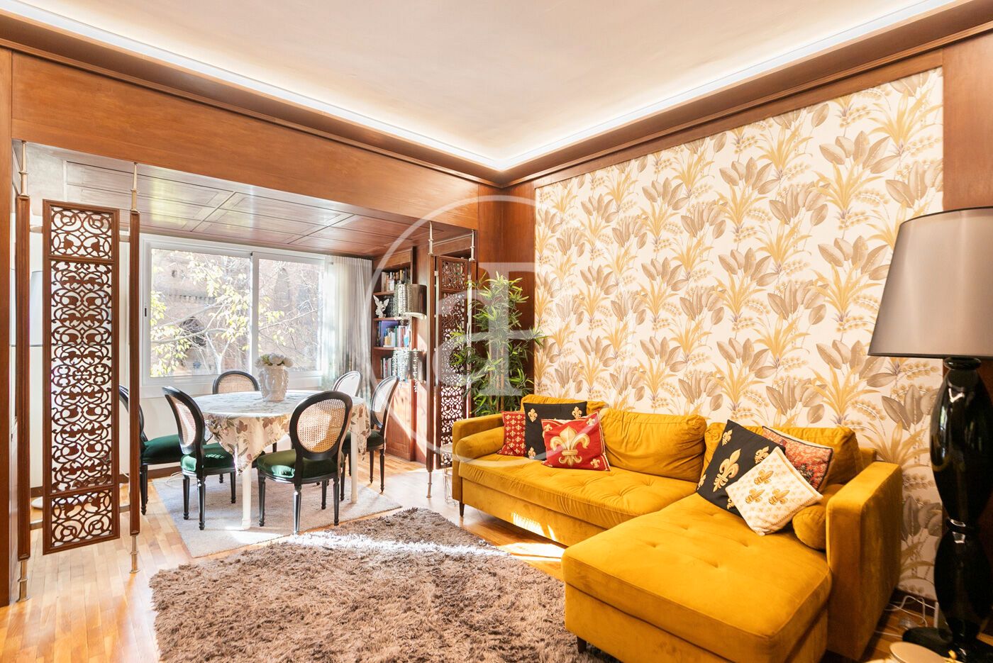 Sala d'estar de Pis en venda en  Barcelona Capital amb Aire condicionat, Calefacció i Moblat