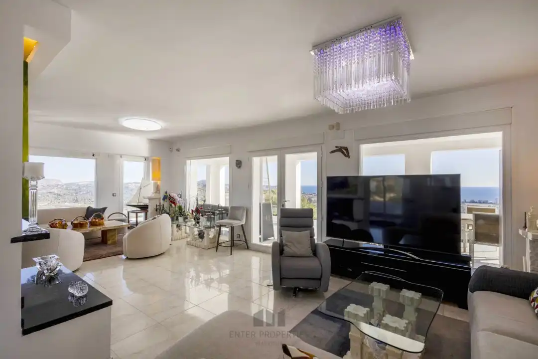 Living room of Flat for rent in Calpe / Calp  with Air Conditioner, Heating and Terrace