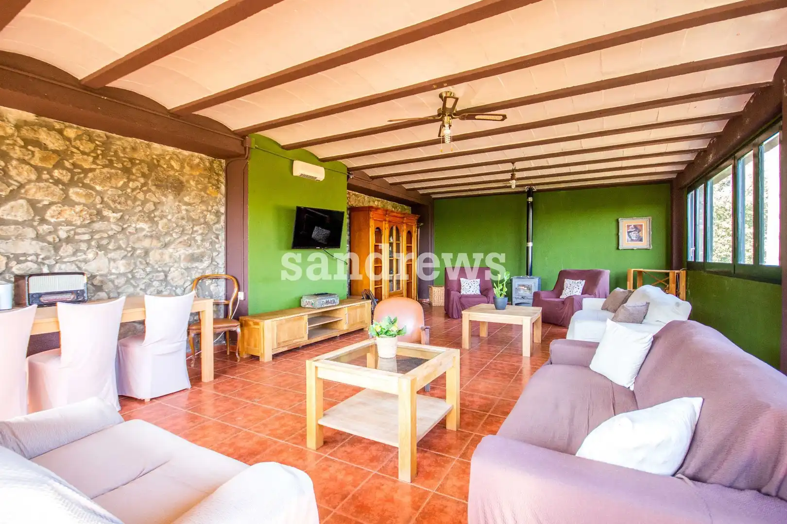 Living room of Country homes for sale in Cistella  with Air Conditioner, Private garden and Terrace