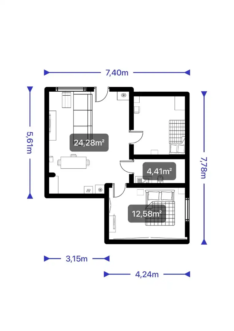 Apartamento en venta en Calle Nueva Zelanda, Rollo - Puente Ladrillo