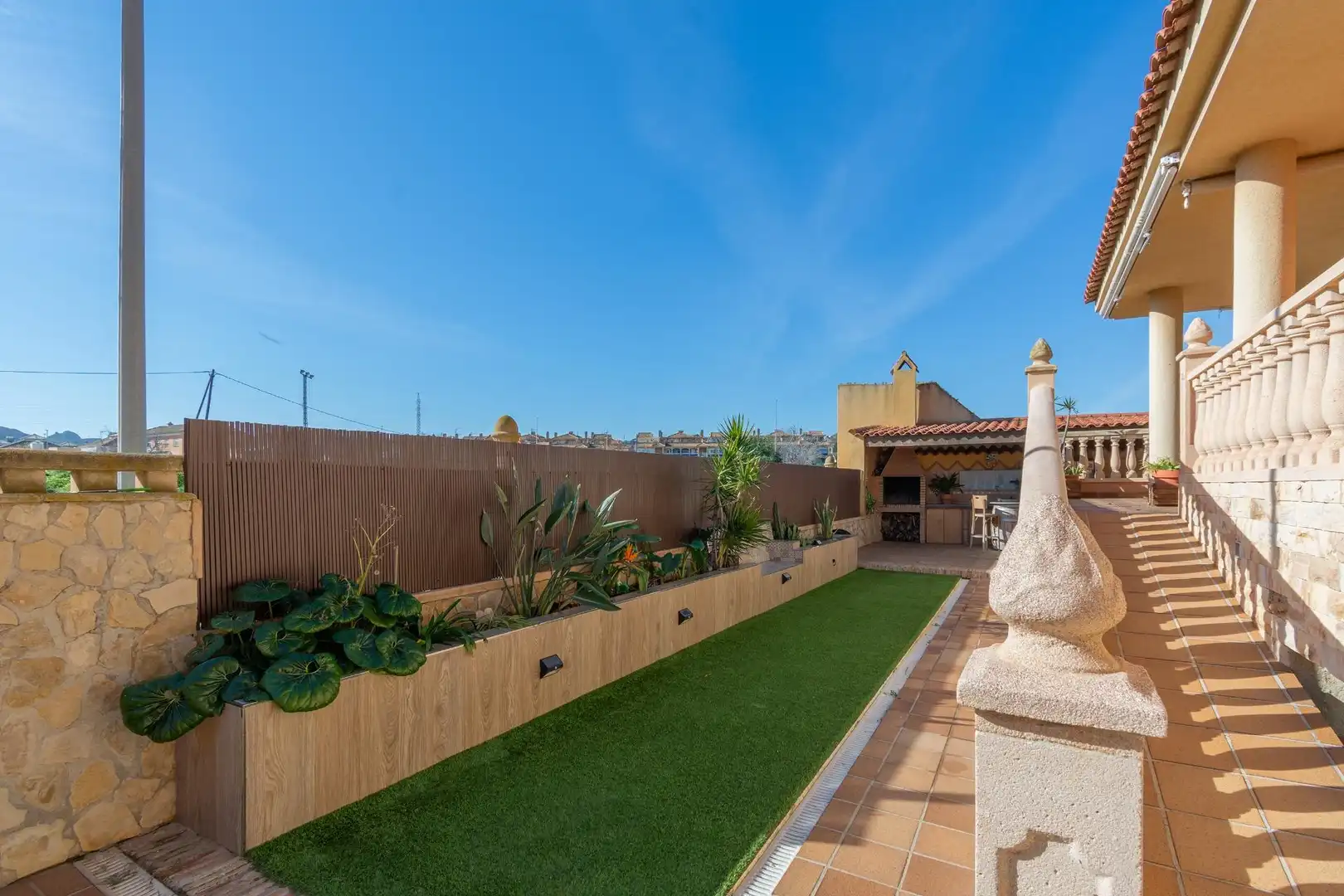 Terrassa de Casa o xalet en venda en La Unión amb Aire condicionat, Calefacció i Jardí privat