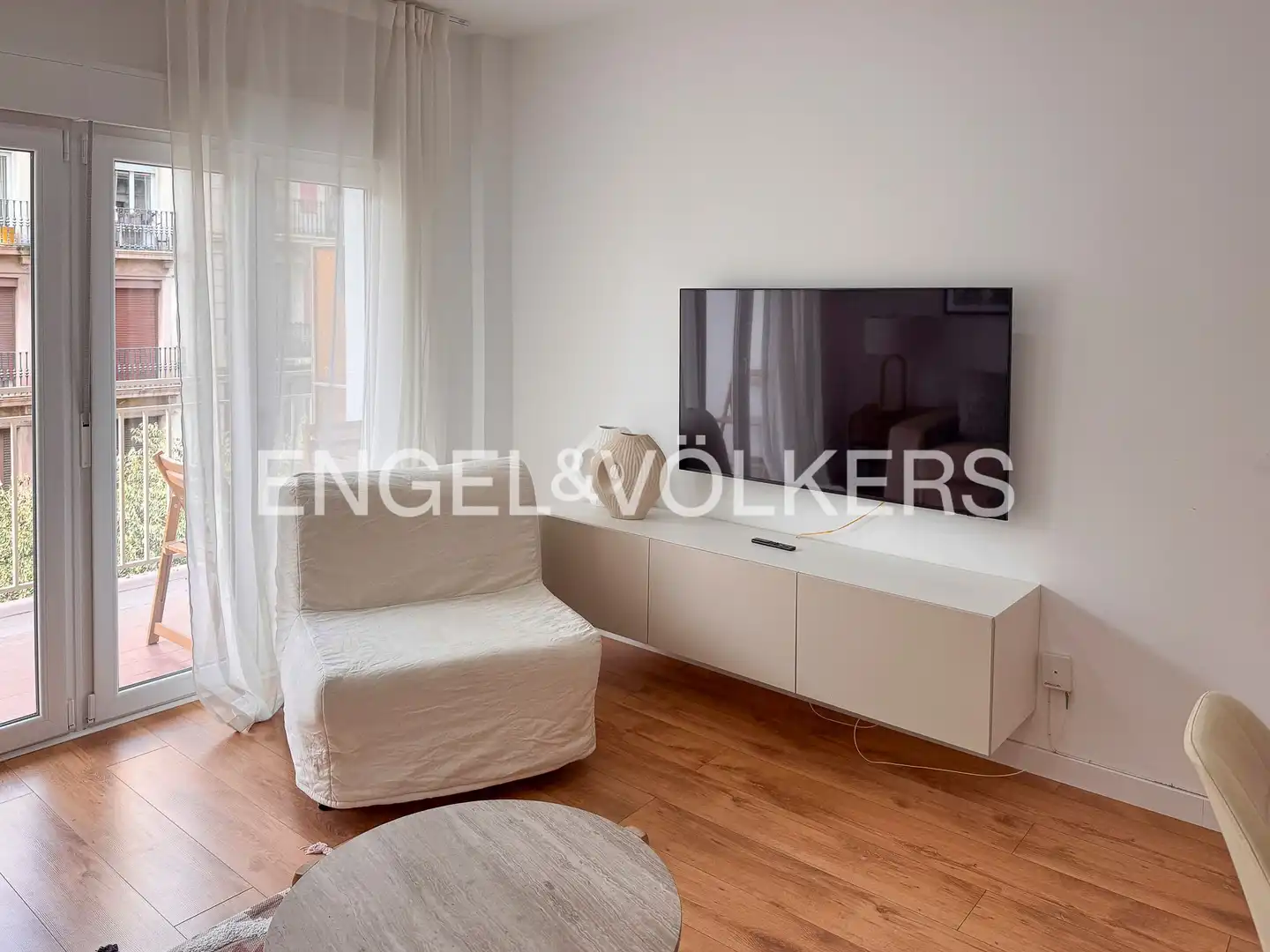 Wohnzimmer von Wohnung zur Miete in Barcelona mit Klimaanlage, Heizung und Möbliert