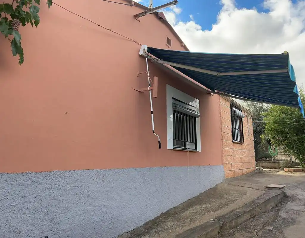 Exterior view of Houses for sale in Logrosán  with Private garden, Terrace and Swimming Pool