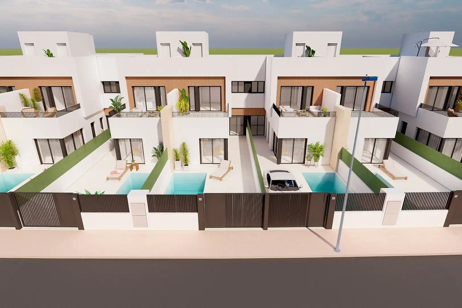 Vista exterior de Pis en venda en Los Alcázares amb Aire condicionat, Jardí privat i Terrassa