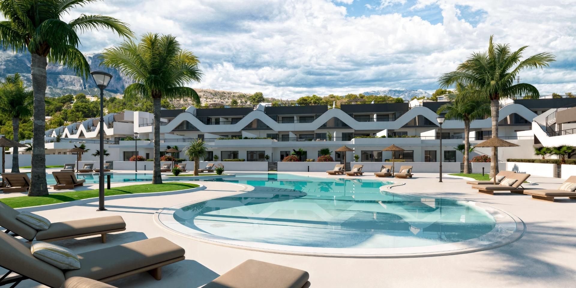 Piscina de Apartament en venda en Alicante / Alacant amb Aire condicionat, Jardí privat i Terrassa