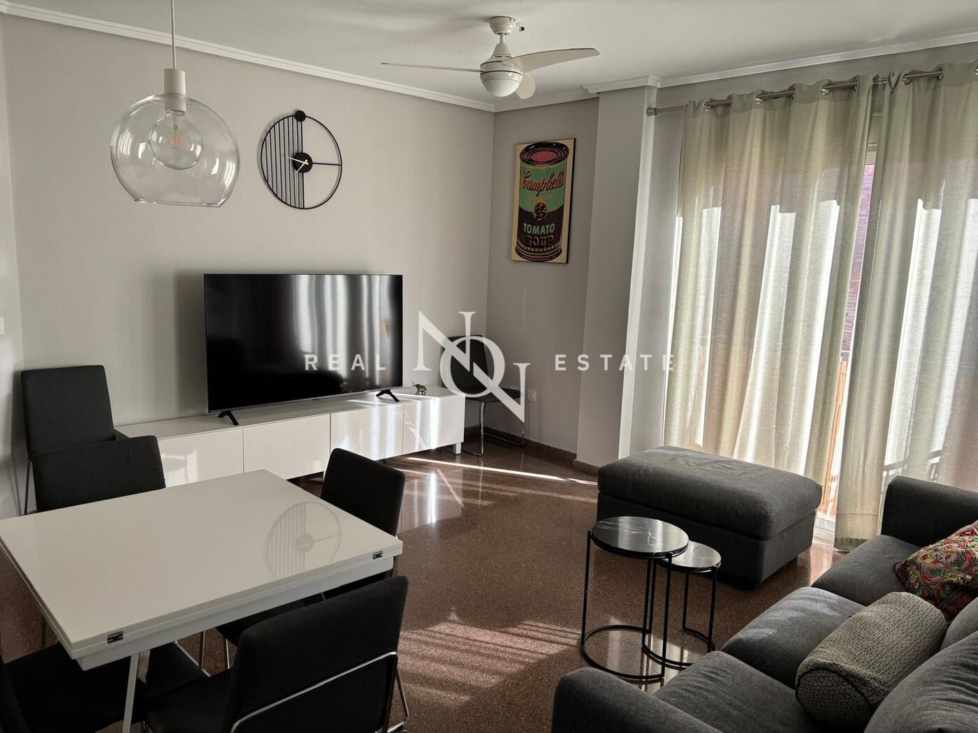 Living room of Flat to rent in  Valencia Capital  with Air Conditioner, Heating and Furnished