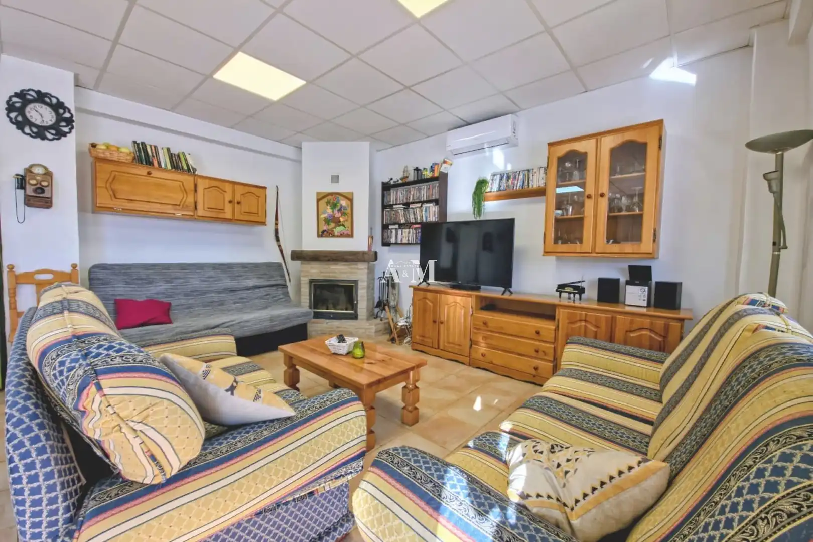 Sala d'estar de Casa o xalet de lloguer en Pilar de la Horadada amb Aire condicionat, Calefacció i Jardí privat