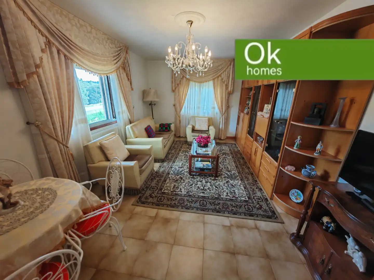 Sala de estar de Casa o chalet en venta en Mesía con Calefacción, Jardín privado y Parquet