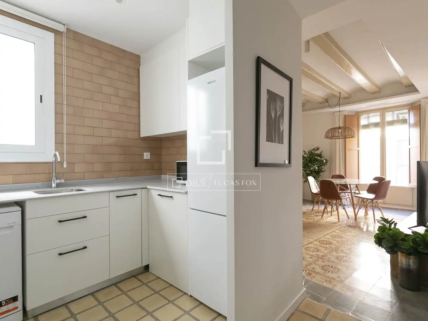 Cocina de Piso en venta en Barcelona con Aire acondicionado, Terraza y Amueblado